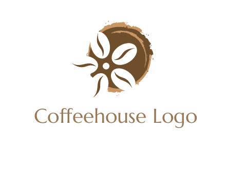 coffee beans flower logo