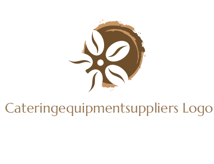 coffee beans flower logo