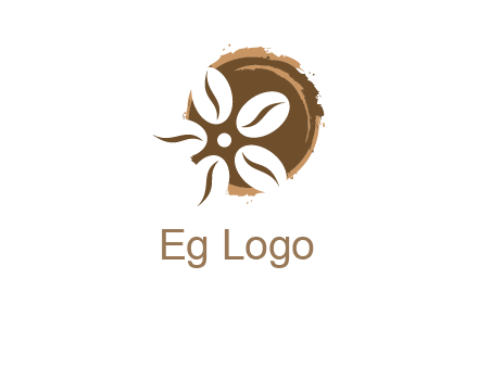 coffee beans flower logo