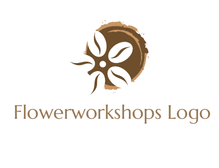 coffee beans flower logo