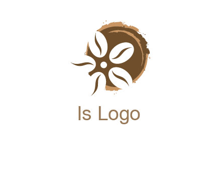 coffee beans flower logo