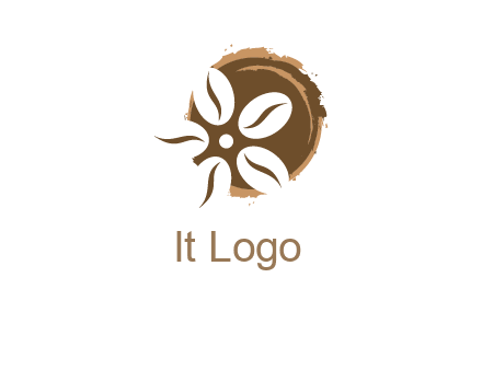coffee beans flower logo