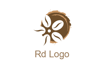 coffee beans flower logo