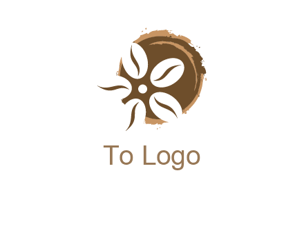 coffee beans flower logo