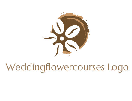 coffee beans flower logo