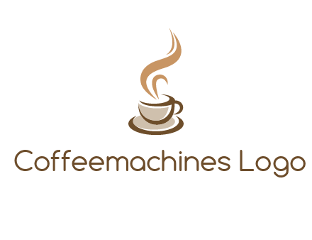 abstract steam on coffee cup logo