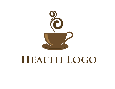 spiral steam on coffee cup logo