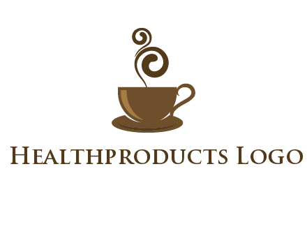 spiral steam on coffee cup logo