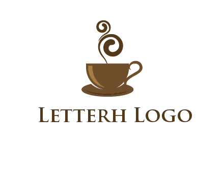 spiral steam on coffee cup logo