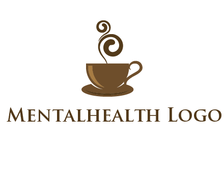 spiral steam on coffee cup logo