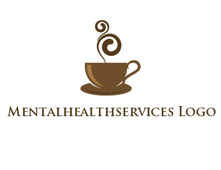 spiral steam on coffee cup logo