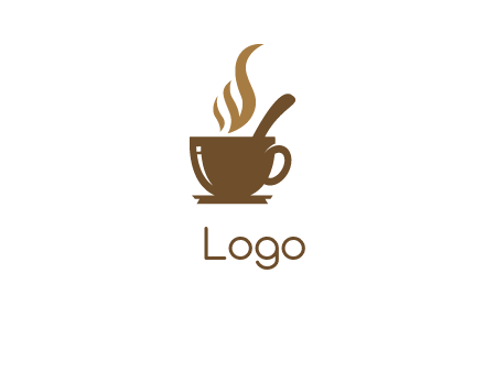 coffee cup and steam logo