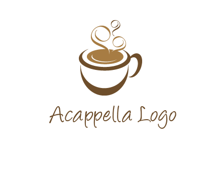 abstract coffee and steam logo