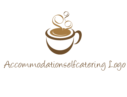 abstract coffee and steam logo