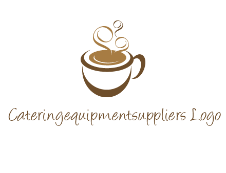 abstract coffee and steam logo