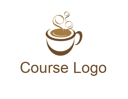 abstract coffee and steam logo