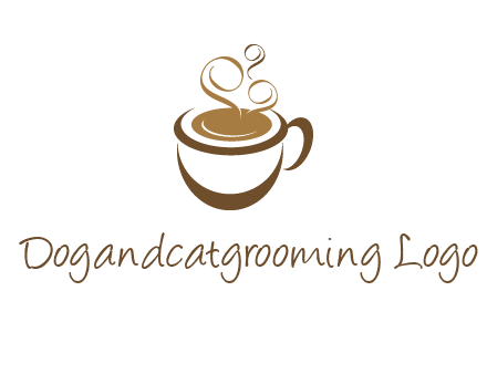 abstract coffee and steam logo