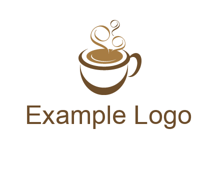 abstract coffee and steam logo