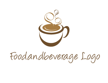 abstract coffee and steam logo