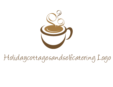 abstract coffee and steam logo