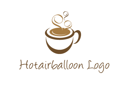 abstract coffee and steam logo