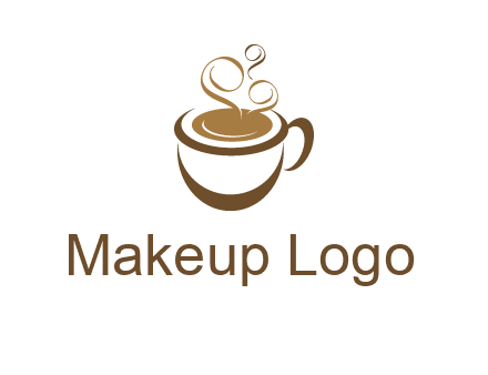 abstract coffee and steam logo