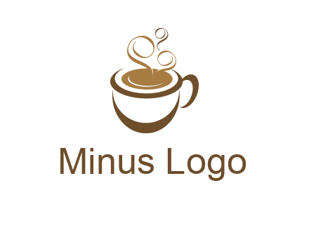 abstract coffee and steam logo
