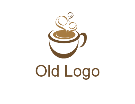 abstract coffee and steam logo