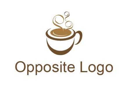 abstract coffee and steam logo
