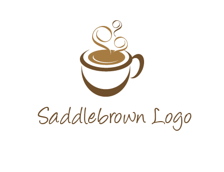 abstract coffee and steam logo