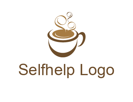 abstract coffee and steam logo