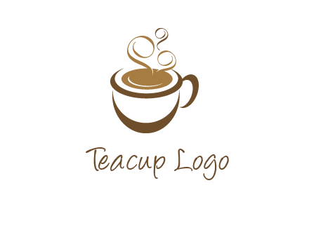 abstract coffee and steam logo