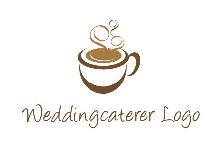 abstract coffee and steam logo