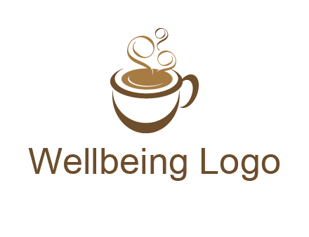 abstract coffee and steam logo