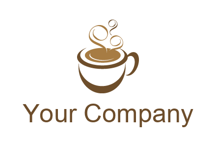 abstract coffee and steam logo