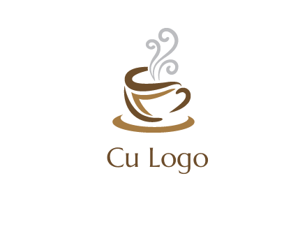 abstract coffee mug logo