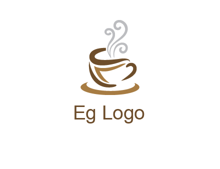 abstract coffee mug logo