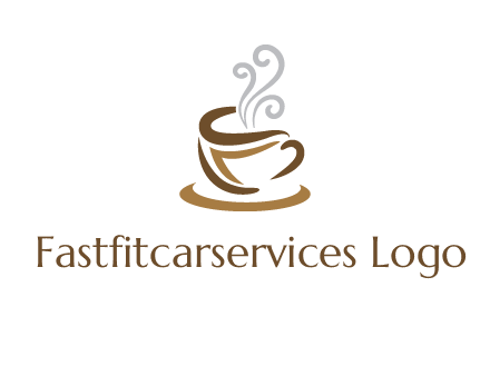 abstract coffee mug logo