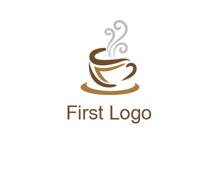abstract coffee mug logo