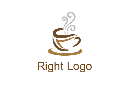 abstract coffee mug logo
