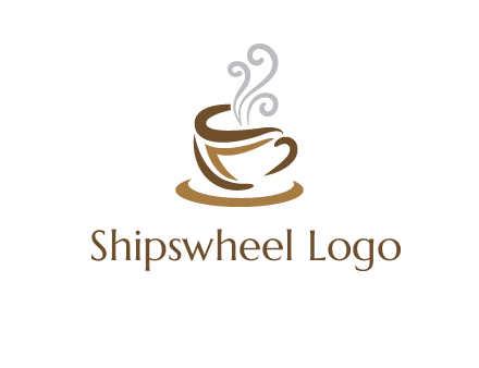 abstract coffee mug logo