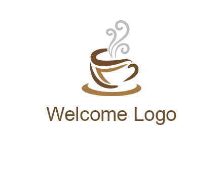 abstract coffee mug logo