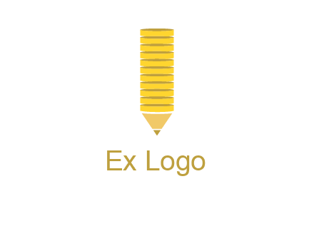 coins pencil vector