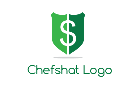dollar sign in shield logo