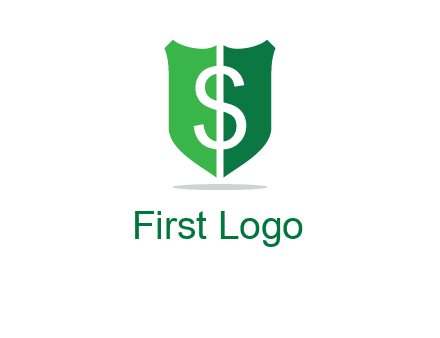 dollar sign in shield logo