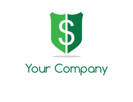 dollar sign in shield logo