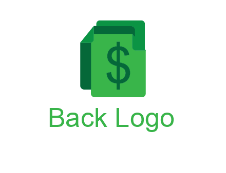 dollar sign on paper logo