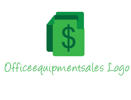 dollar sign on paper logo