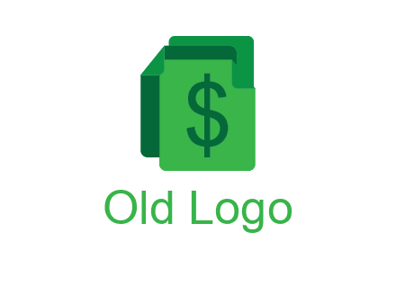 dollar sign on paper logo