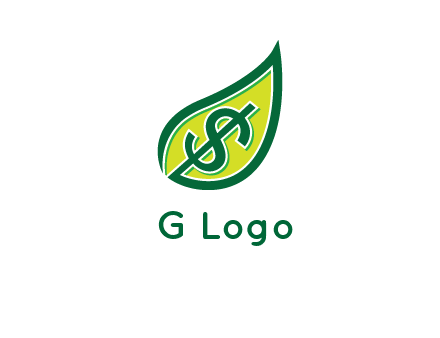 dollar in leaf logo